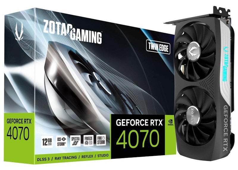 NVIDIA ZOTAC Gaming GeForce RTX 4070 Twin Edge 12GB Graphics Card ZT-D40700E-10M