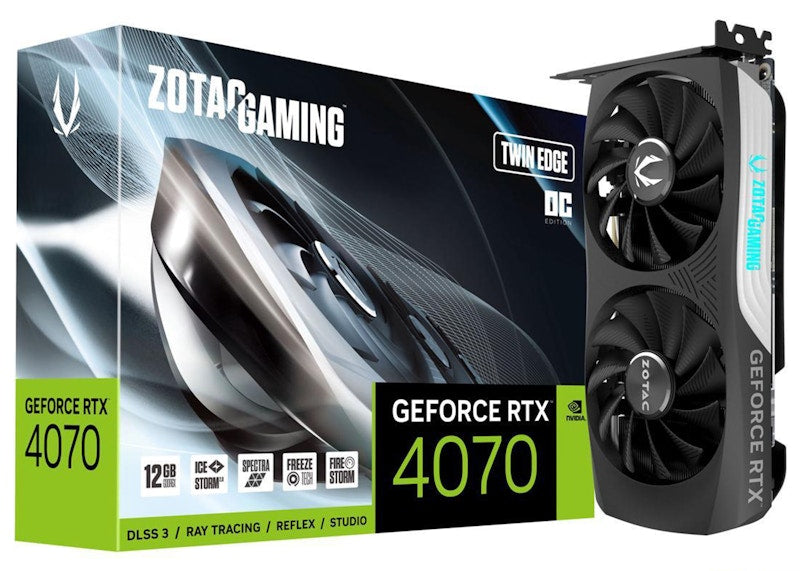 NVIDIA ZOTAC Gaming GeForce RTX 4070 Twin Edge OC 12GB Graphics Card ZT-D40700H-10M
