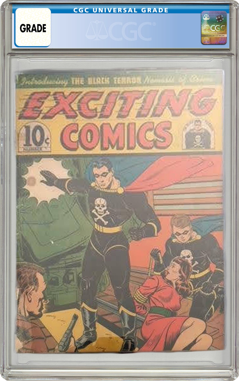 Nedor Publications Exciting Comics #9 (The Black Terror) Comic Book CGC Graded