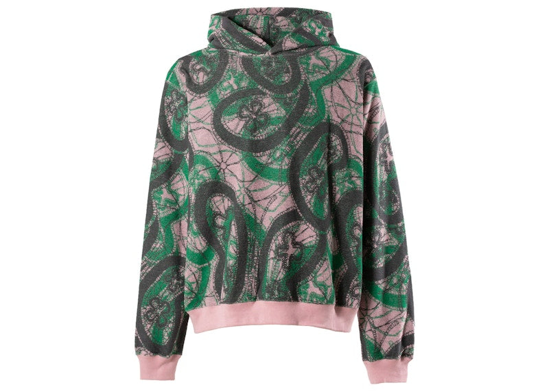 Needles Papillon Pile JQ Classic Hoodie Pink Green