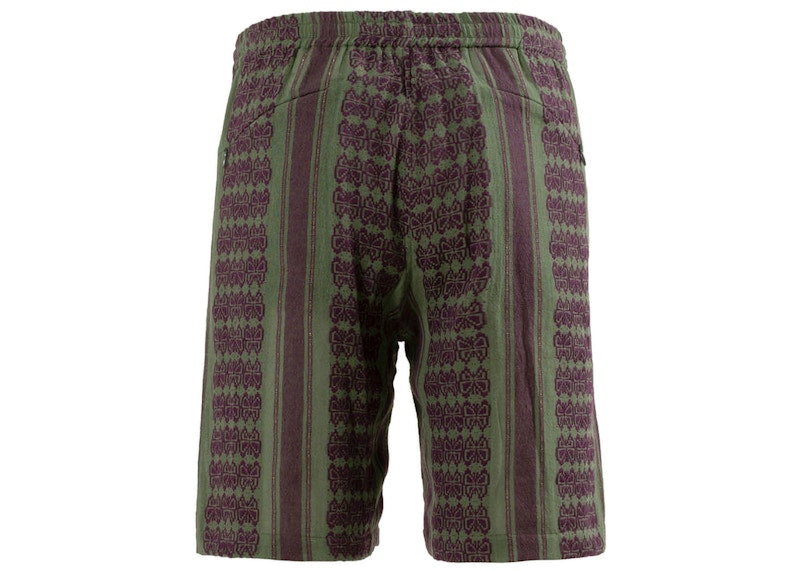 Needles Papillon Stripe Dobby JQ Basketball Shorts Green