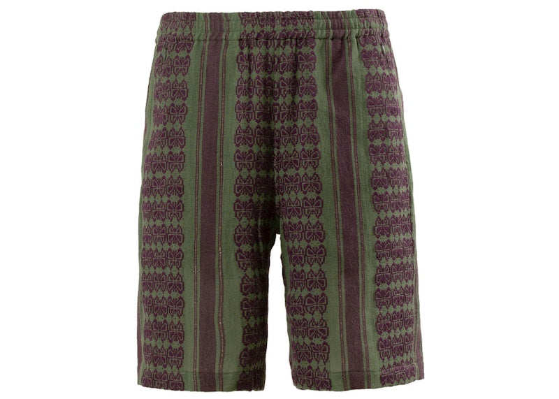 Needles Papillon Stripe Dobby JQ Basketball Shorts Green