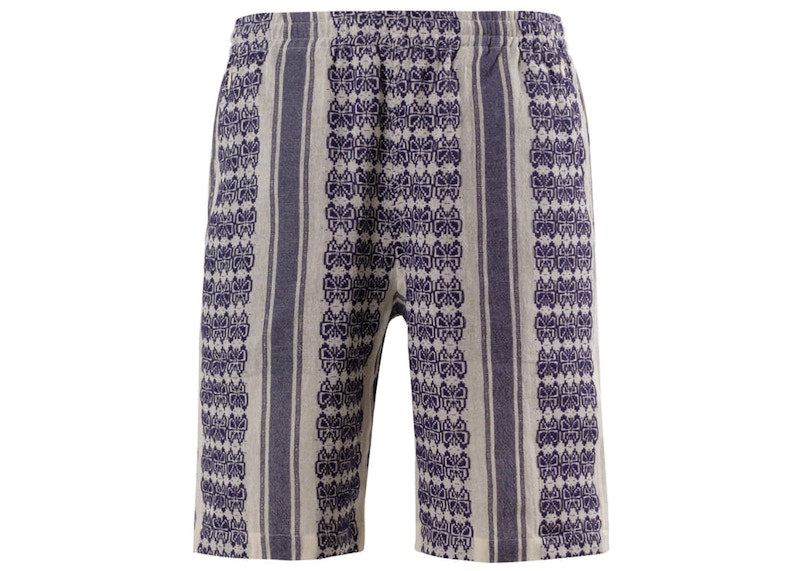 Needles Papillon Stripe Dobby JQ Basketball Shorts White