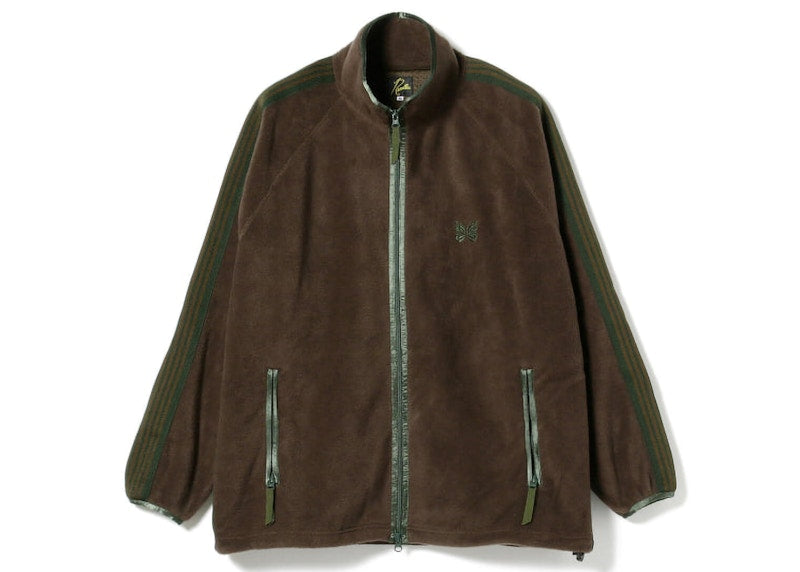 Needles x Beams Fleece Track Jacket Brown Green