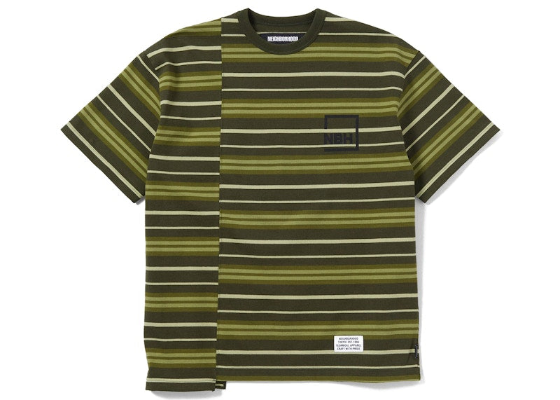 Neighborhood Border Crewneck Tee Olive Drab