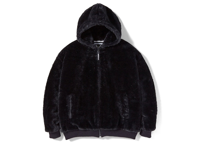 Neighborhood Fur Hooded Jacket Black