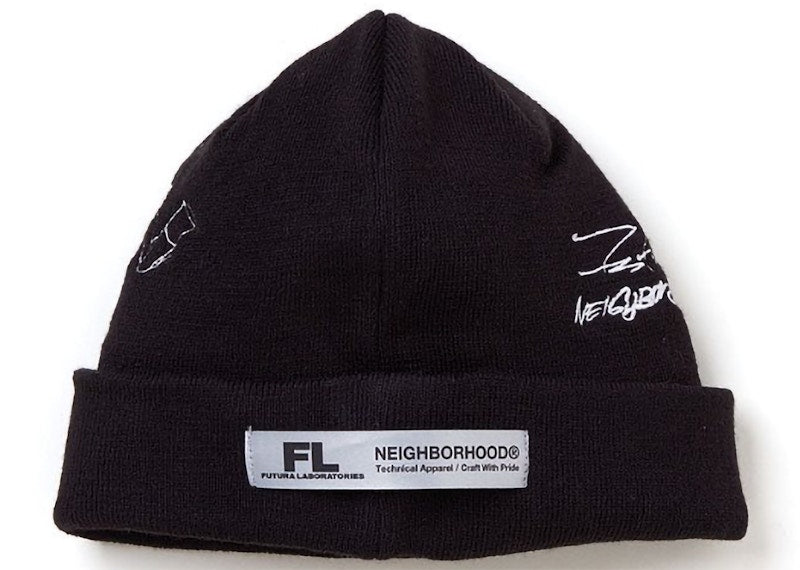 Neighborhood x Futura Laboratories FL-007 Beanie Black