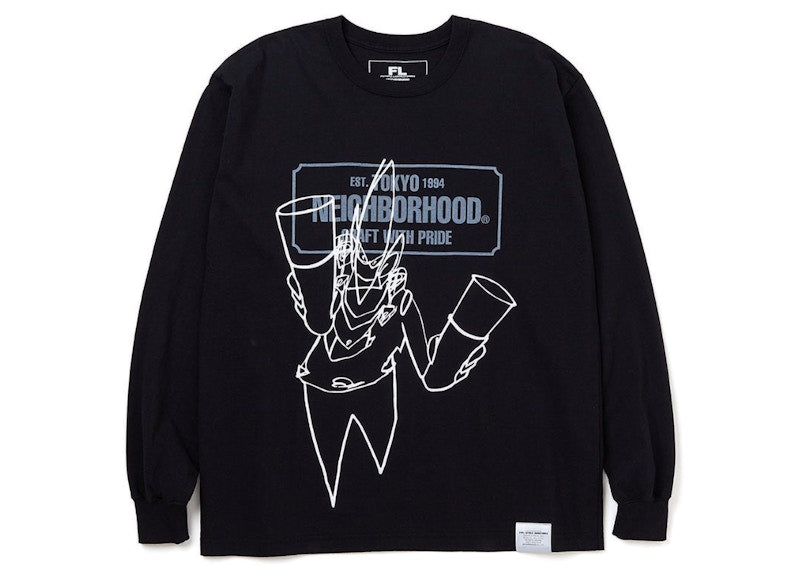 Neighborhood x Futura Laboratories FL-007 L/S Tee Black