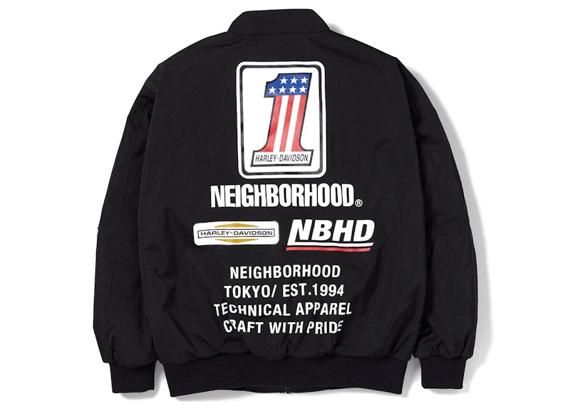 Neighborhood x Harley Davidson Racing Jacket Black White
