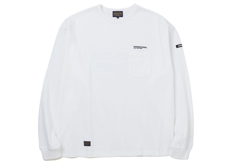 Neighborhood x Pendleton LS Crewneck Pocket T-Shirt White