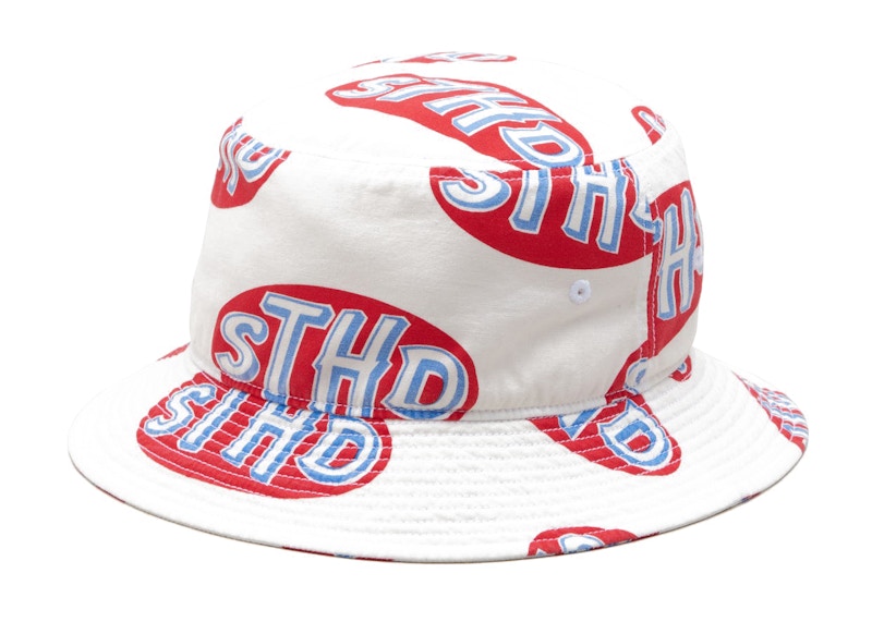 Neighborhood x Saint Mxxxxxx STHD Bucket Hat White Red