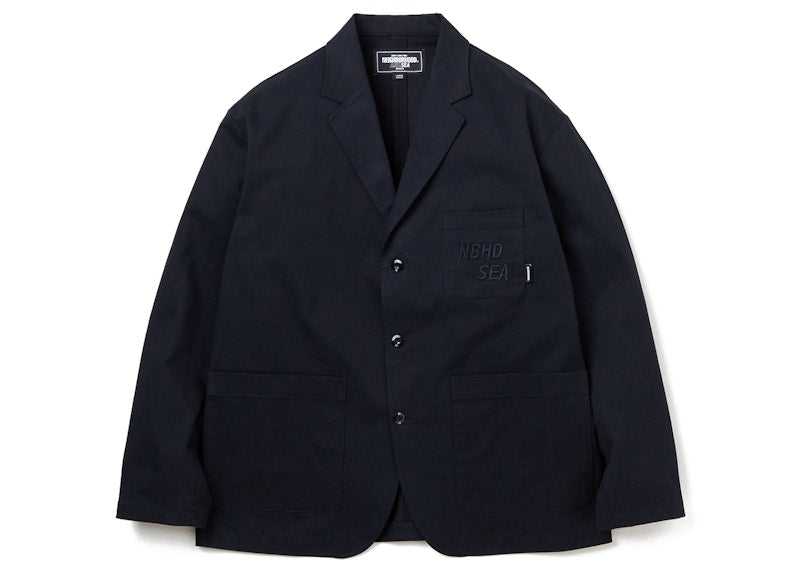 Neighborhood x Wind and Sea 3 Button Jacket Black