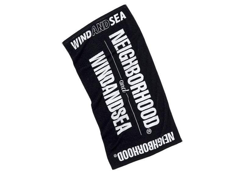 Neighborhood x Wind and Sea Bath Towel Black