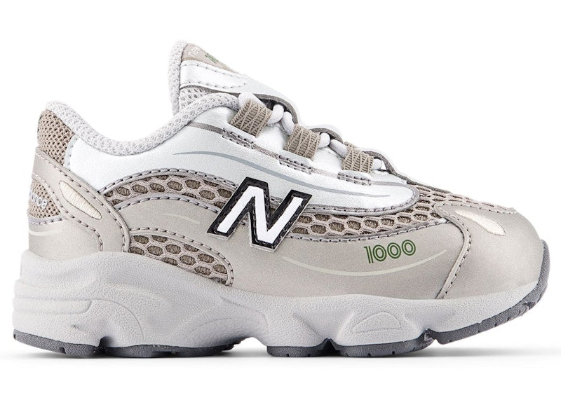 New Balance 1000 Bungee Lace Arid Stone Light Silver Metallic (TD)