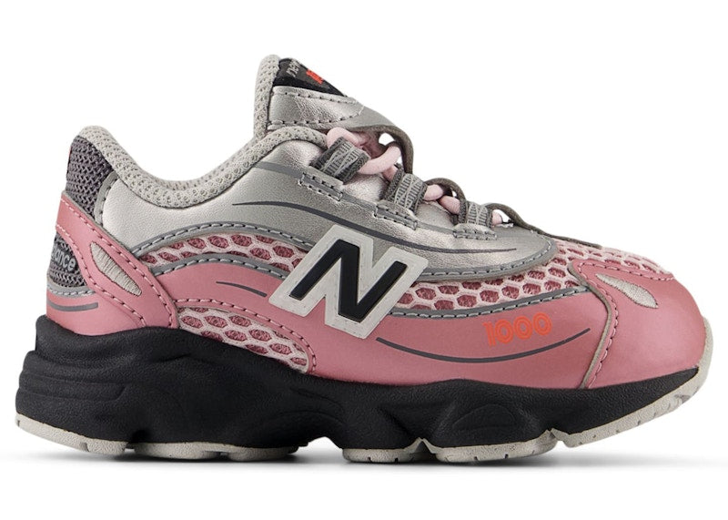 New Balance 1000 Bungee Lace Pink Taffy Silver Metallic Urgent Red (TD)