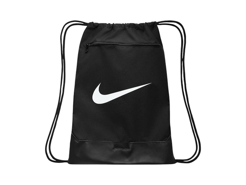 Nike Brasilia 9.5 Training Gym Sack 18L Bag Black/Black/White