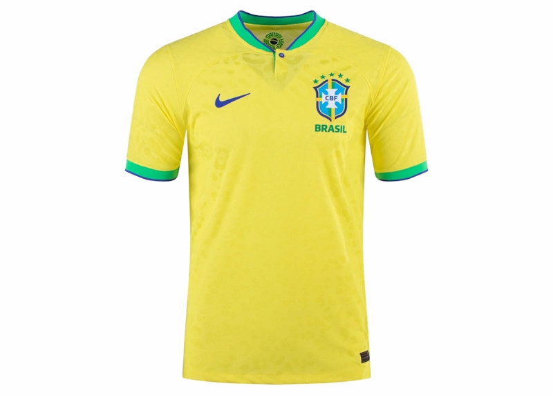 Nike Brazil 2022/23 Stadium Home ADV Dri-FIT Soccer Jersey Dynamic Yellow/Green