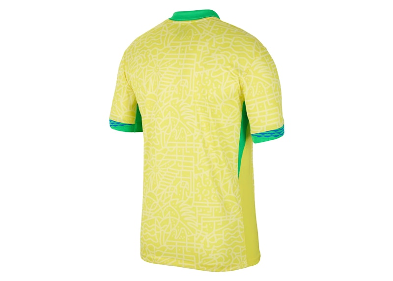 Nike Brazil 2024 Stadium Home Replica Jersey Dynamic Yellow/Lemon Chiffon/Green Spark