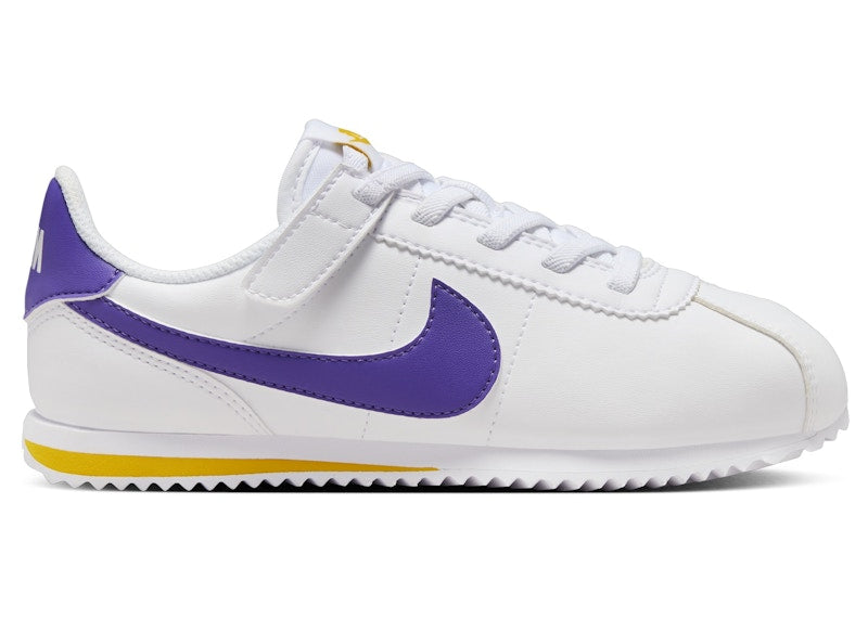 Nike Cortez EasyOn White Varsity Maize Varsity Purple (PS)