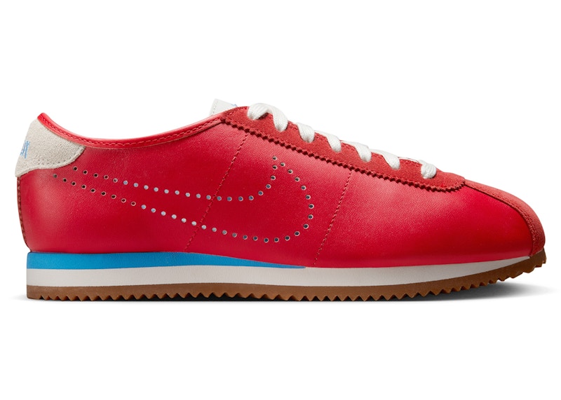 Nike Cortez Leather University Red University Blue Perforated Swoosh (Women's)