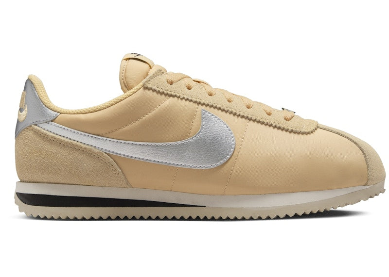 Nike Cortez Textile Sesame Light Orewood Brown Black Metallic Silver (Women's)