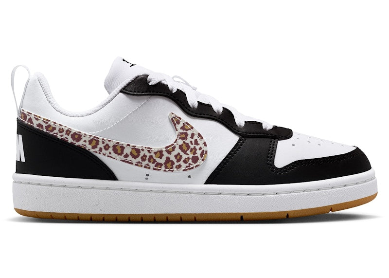 Nike Court Borough Low Black White Leopard Swoosh (GS)