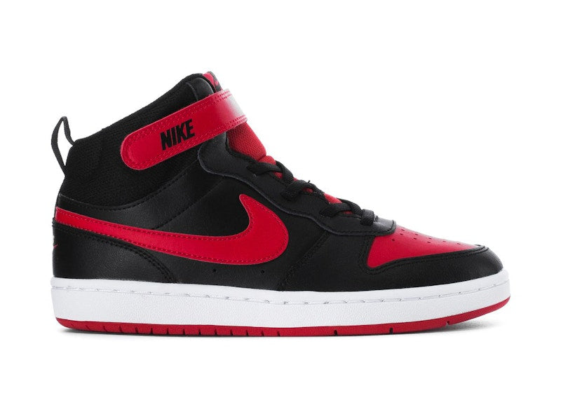 Nike Court Borough Mid 2 Black University Red (GS)