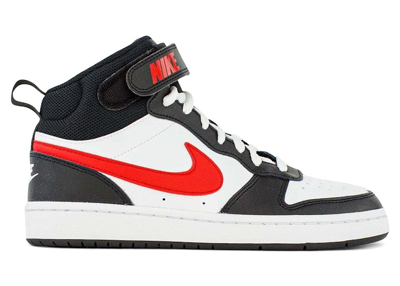 Nike Court Borough Mid 2 White Black University Red (GS)
