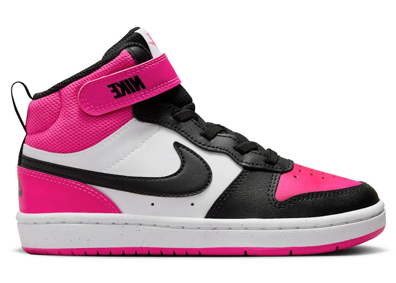 Nike Court Borough Mid 2 White Fierce Pink Black (PS)