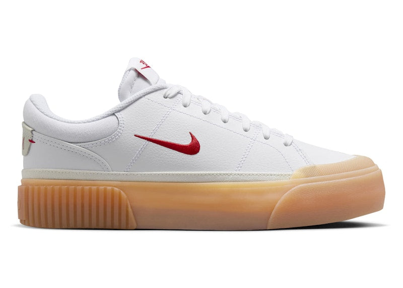 Nike Court Legacy Lift White Gum Yellow Sail University Red (Women's)