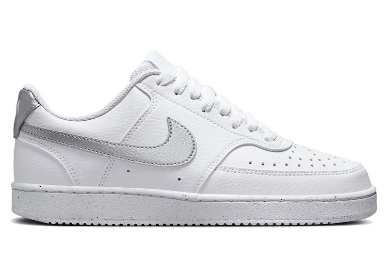 Nike Court Vision Low Next Nature White Metallic Silver (Women's)