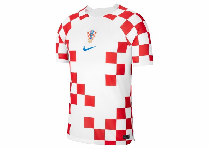 Nike Croatia 2022/23 Stadium Home Dri-FIT Soccer Jersey White/Battle Blue