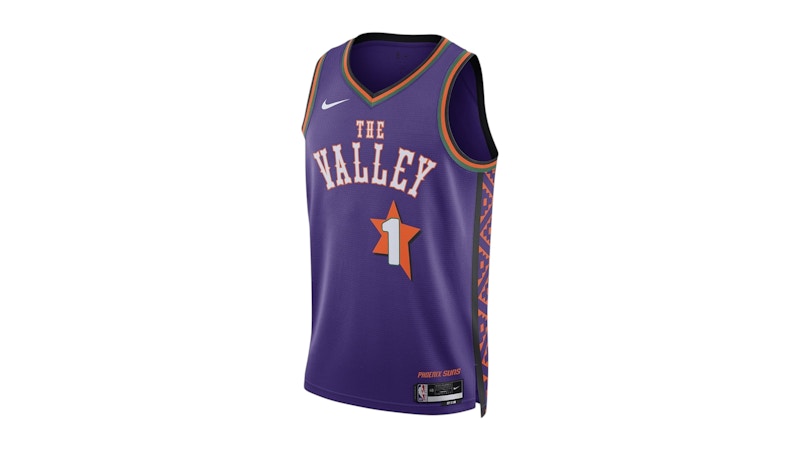 Nike Devin Booker Phoenix Suns 2024 Dri-Fit Jersey Purple
