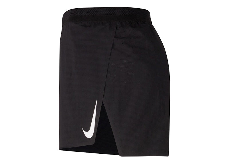 Nike Dri-FIT ADV AeroSwift 4" Brief-Lined Racing Shorts Black/White
