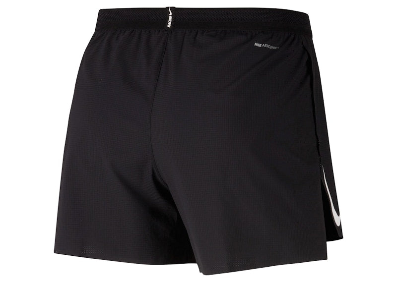 Nike Dri-FIT ADV AeroSwift 4" Brief-Lined Racing Shorts Black/White