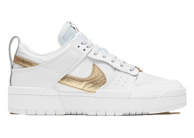 Nike Dunk Low Disrupt White Metallic Gold (Women's)