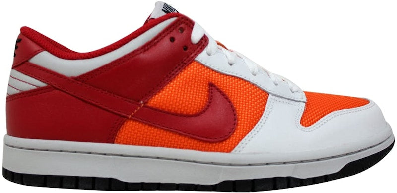Nike Dunk Low White/Varsity Red-Orange Blaze (Women's)