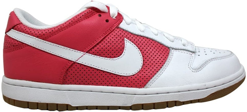 Nike Dunk Low White/White-Flamingo (Women's)