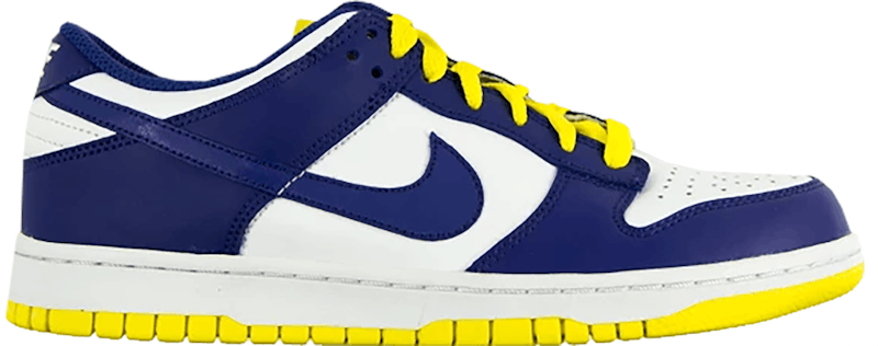 Nike Dunk Low White Wicked Purple Vibrant Yellow (Women's)