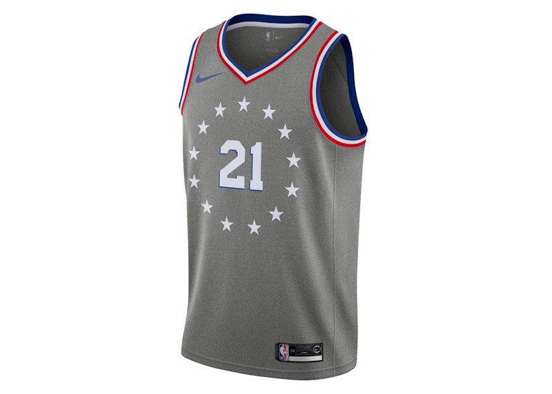 Nike Embiid City Edition Swingman Jersey Grey