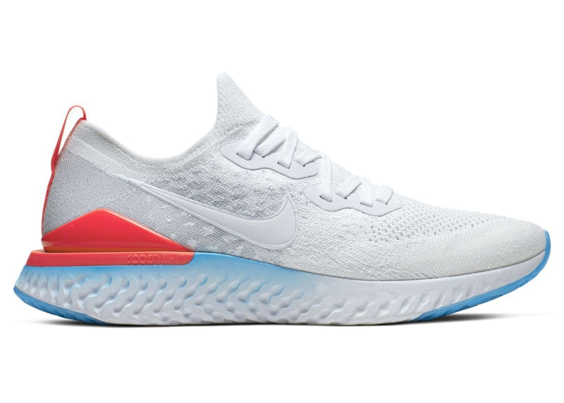 Nike Epic React Flyknit 2 Blue Hero Bright Crimson