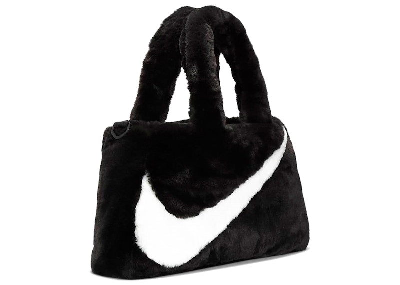 Nike Faux Fur Tote Bag Black