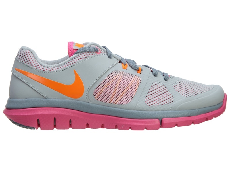 Nike Flex 2014 Rn Msl Grey Mist Total Orange - Pink Pow - Dove Grey (Women's)