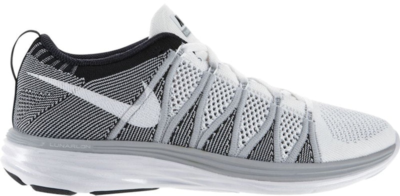 Nike Flyknit Lunar 2 White Wolf Grey Black