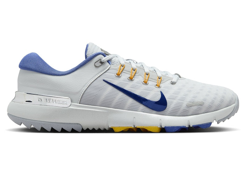 Nike Free Golf Pure Platinum University Gold Wolf Grey Astronomy Blue (Wide)