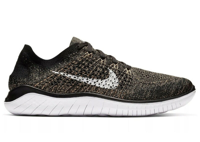 Nike Free RN 2018 Flyknit Black Club Gold