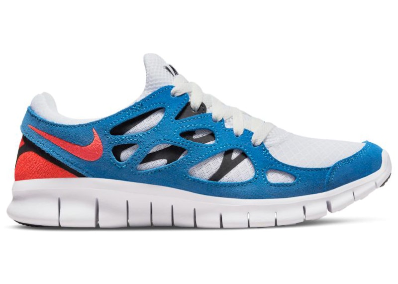 Nike Free Run 2 White Bright Crimson Photo Blue Black (Women's)