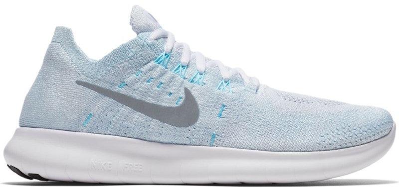 Nike Free Run Flyknit 2017 Pure Platinum Glacier Blue (Women's)