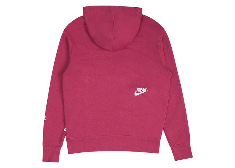 Nike Giannis Oversized Basketball Pullover Hoodie Pink