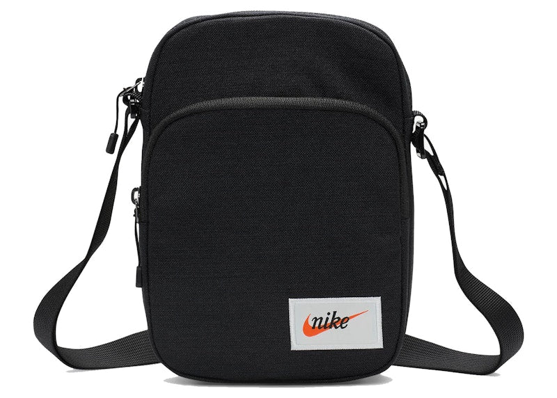 Nike Heritage Small Items Bag (4L) Black/Black/Orange Blaze